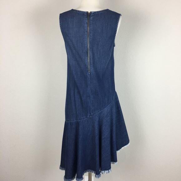 Cloth & Stone Blue Denim Sleeveless Asymmetrical Hem Dress XS - Picture 4 of 7